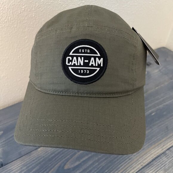 Can-Am Racing Army Green 5-Panel Snapback Cap - NOS (HT4) - Picture 2 of 8
